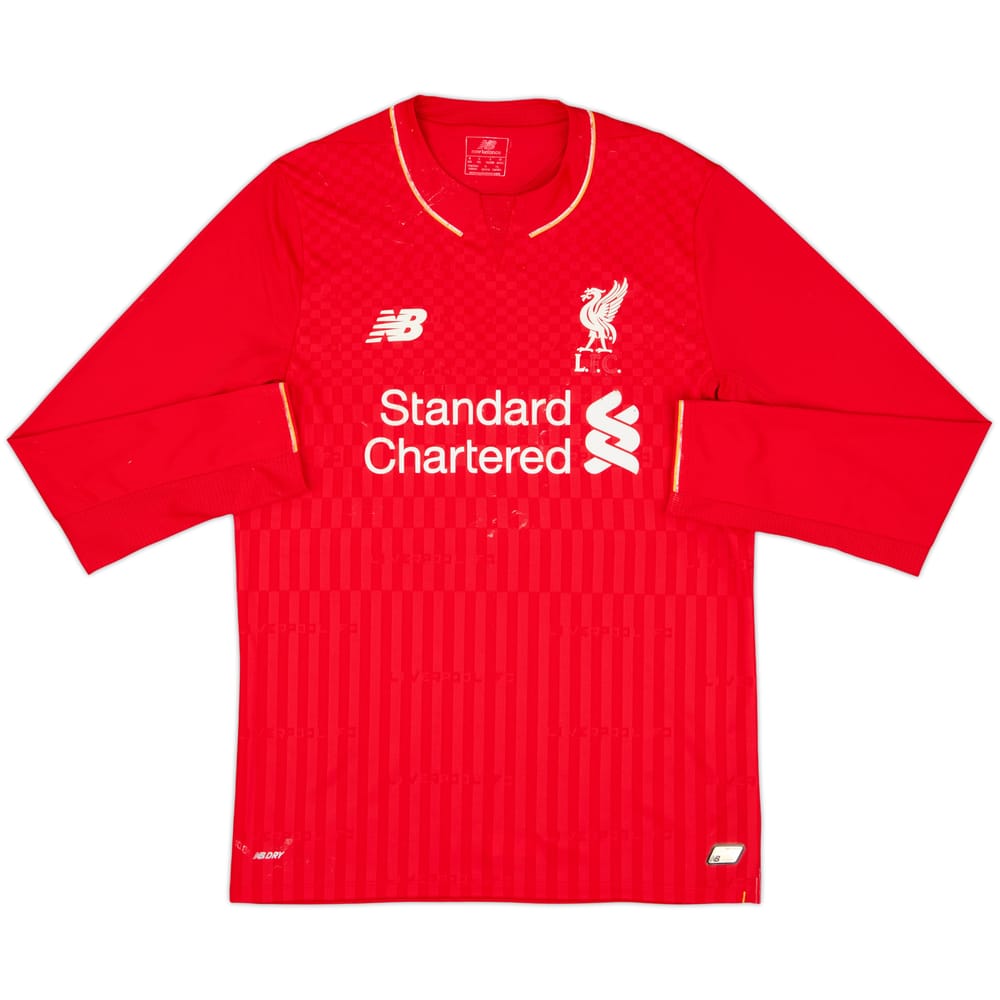 2015-16 Liverpool Home L/S Shirt - 4/10 - (S)
