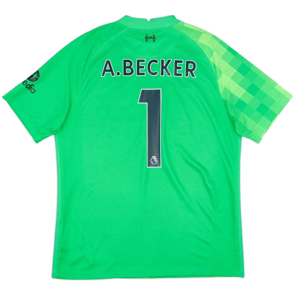 2021-22 Liverpool GK S/S Shirt A.Becker #1 - 7/10 - (L)