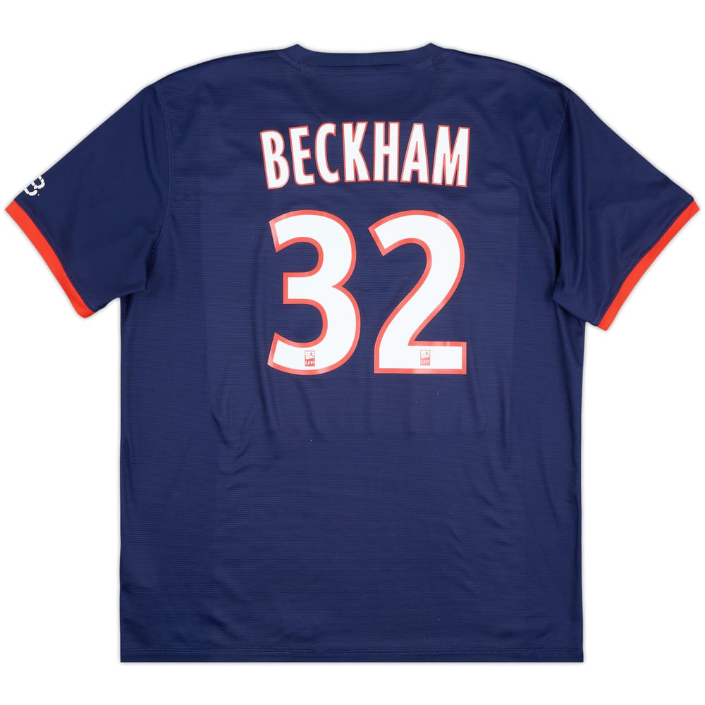 2013-14 Paris Saint-Germain Home Shirt Beckham #32 - 8/10 - (XL)