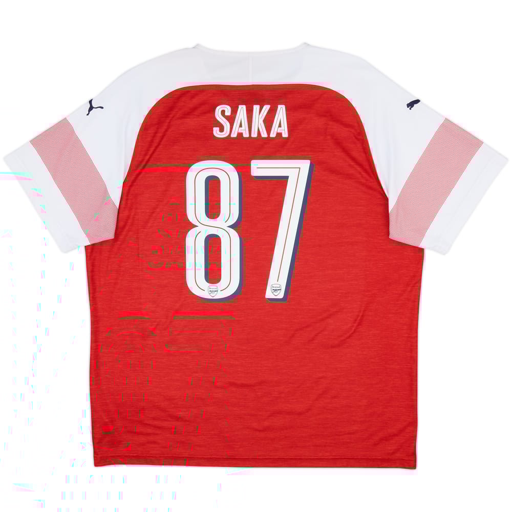 2018-19 Arsenal Home Shirt Saka #87 - 7/10 - (XXL)