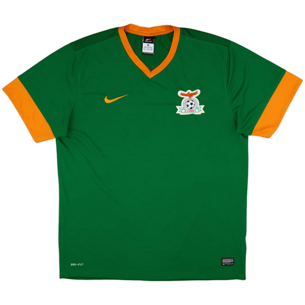2013-14 Zambia 'Africa Cup of Nations' Home Shirt - 9/10 - (XXL)