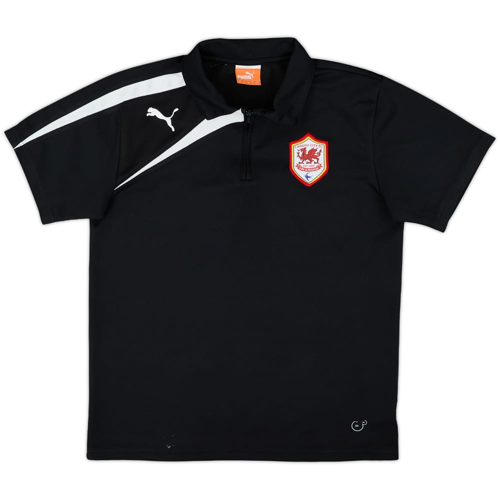 2013-14 Cardiff Puma 1/4 Zip Polo Shirt - 7/10 - (XL.Boys)