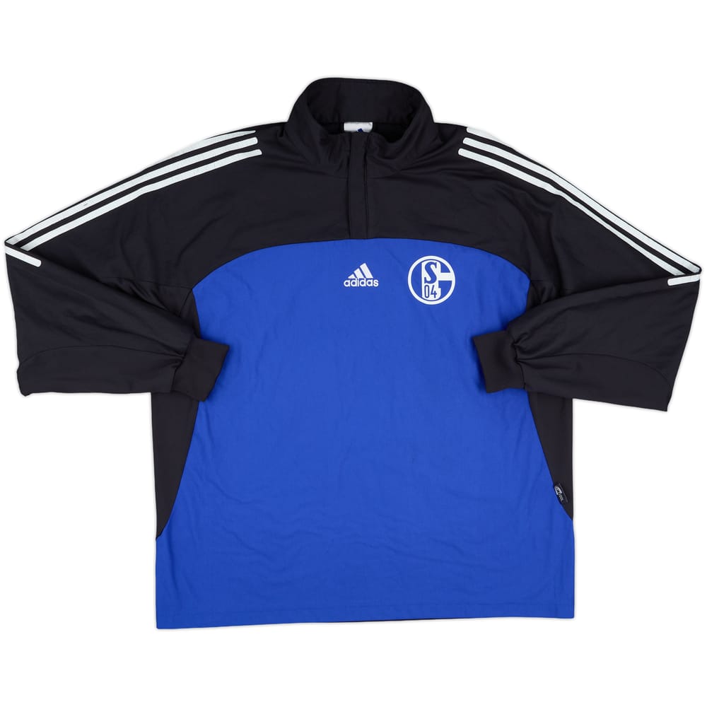 2002-03 Schalke adidas 1/4 Zip Drill Top - 7/10 - (XL/XXL)
