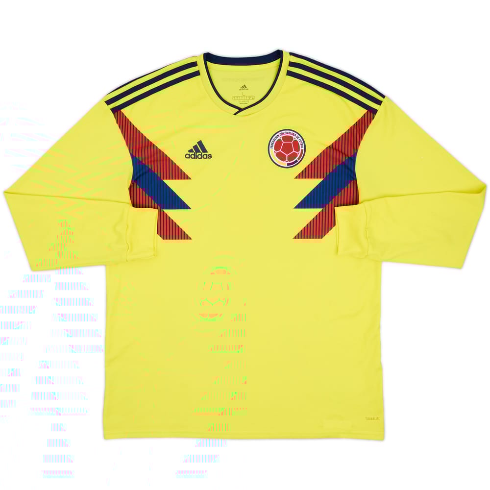 2018-19 Colombia Home L/S Shirt - 9/10 - (L)