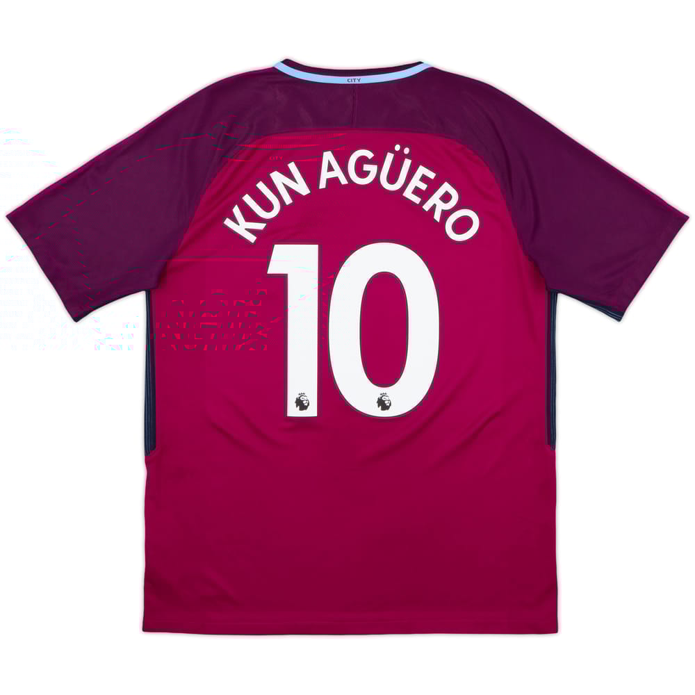2017-18 Manchester City Away Shirt Kun Aguero #10 - 8/10 - (L)