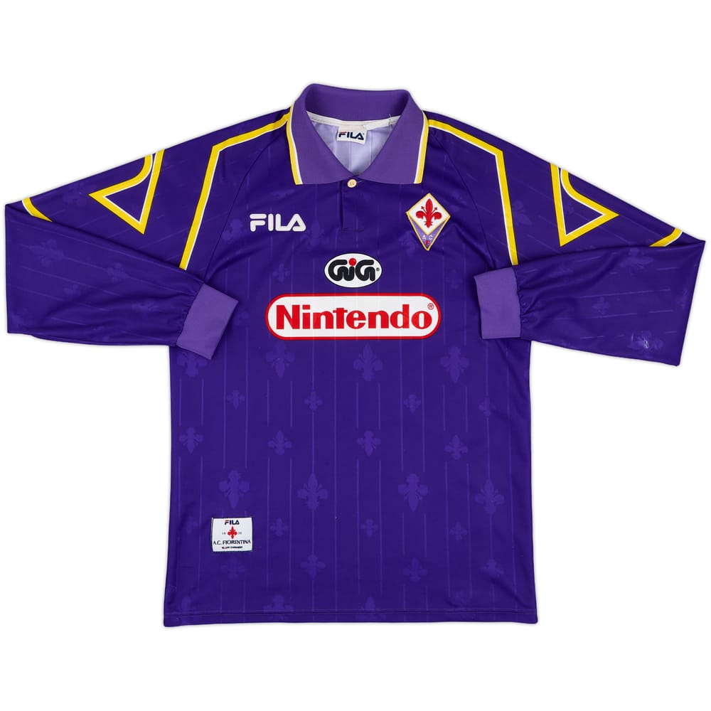 1997-98 Fiorentina Home L/S Shirt - 5/10 - (S)