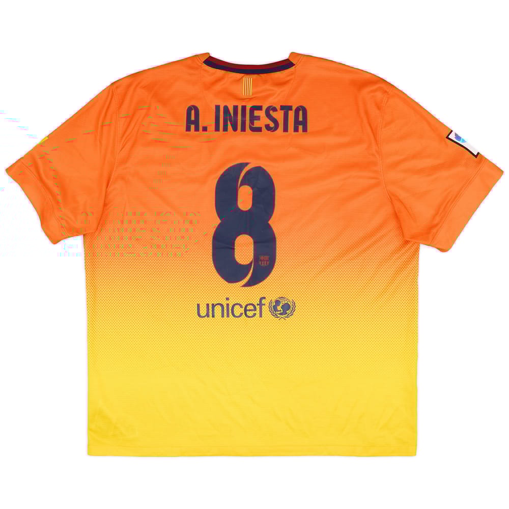 2012-13 Barcelona Away Shirt A.Iniesta #8 - 7/10 - (XXL)