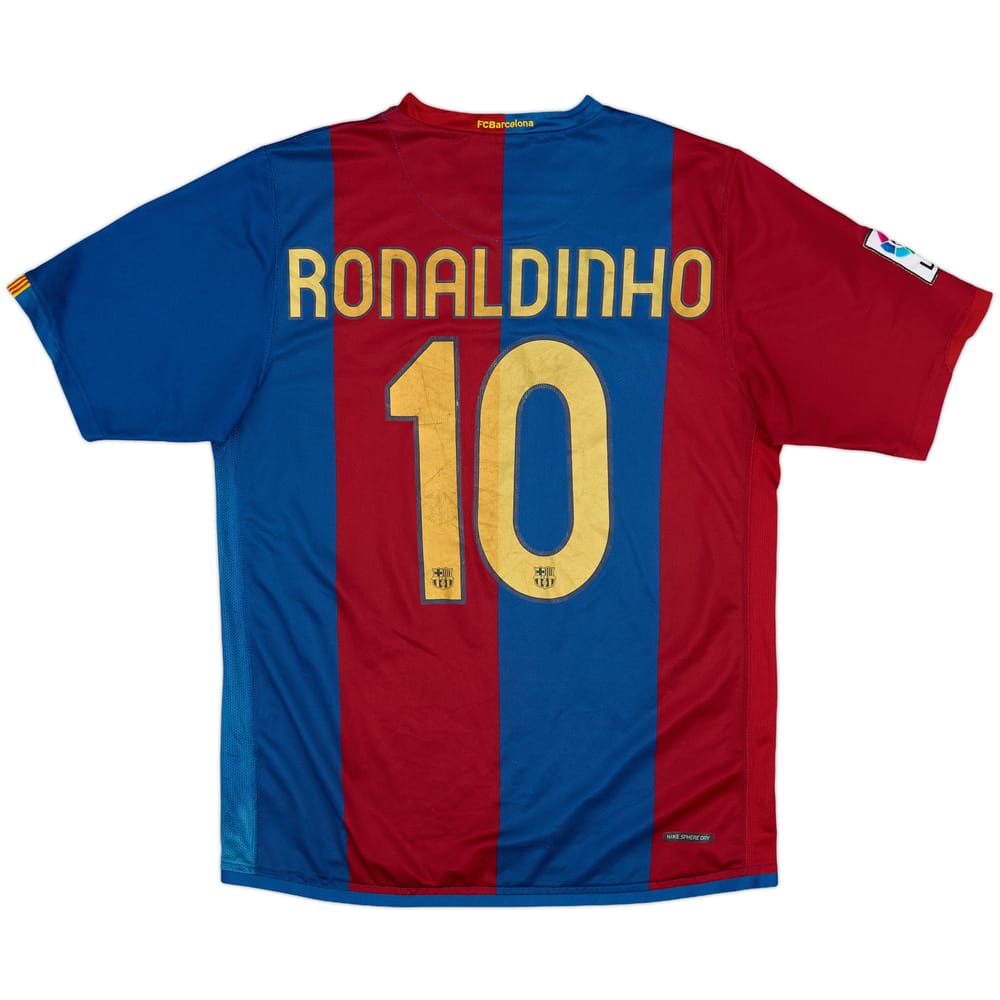2006-07 Barcelona Home Shirt Ronaldinho #10 - 7/10 - (M)