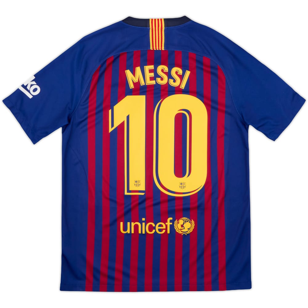 2018-19 Barcelona Home Shirt Messi #10 - 9/10 - (M)