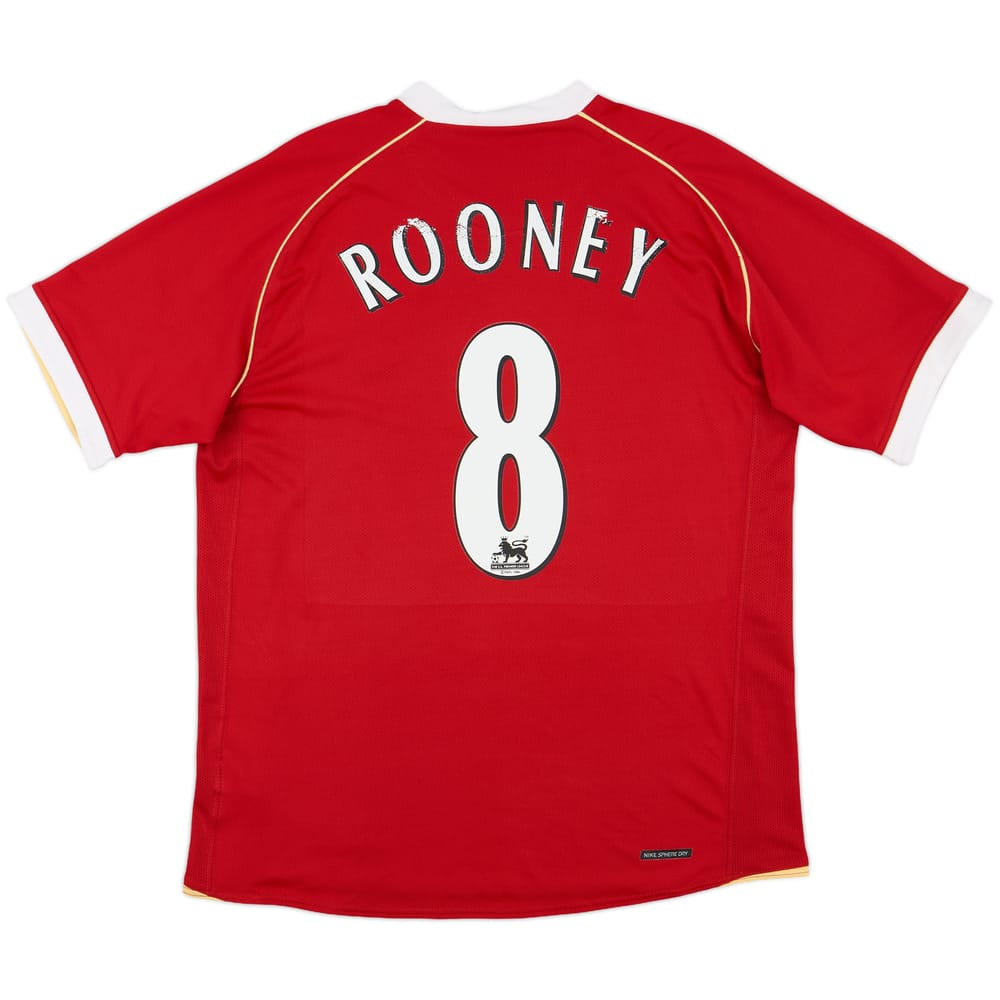 2006-07 Manchester United Home Shirt Rooney #8 - 5/10 - (M)