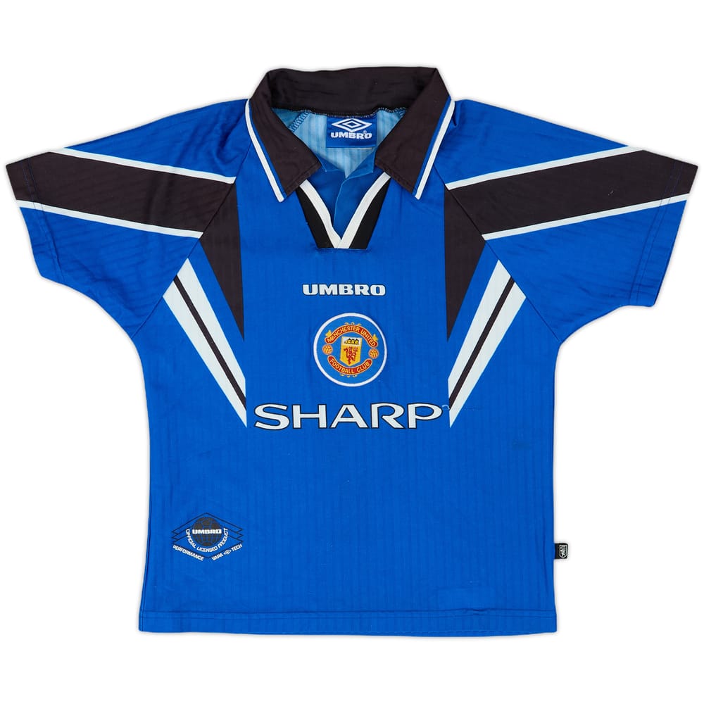 1996-98 Manchester United Third Shirt & Shorts - 6/10 - (S.Boys)