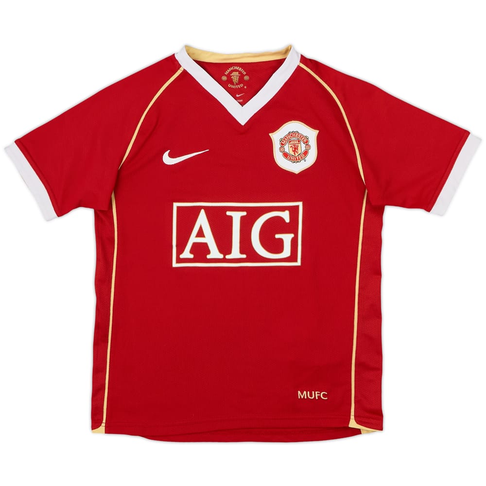 2006-07 Manchester United Home Shirt - 8/10 - (S.Boys)