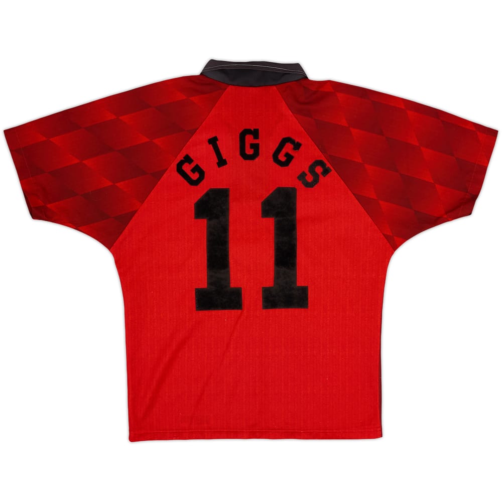 1996-98 Manchester United Home Shirt Giggs #11 - 7/10 - (L.Boys)