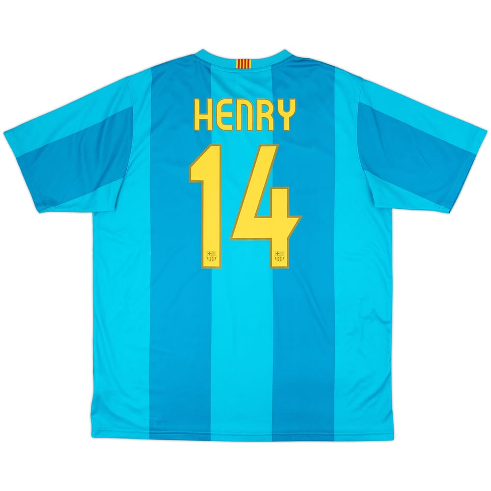 2007-09 Barcelona Basic Away Shirt Henry #14 - 9/10 - (XL)