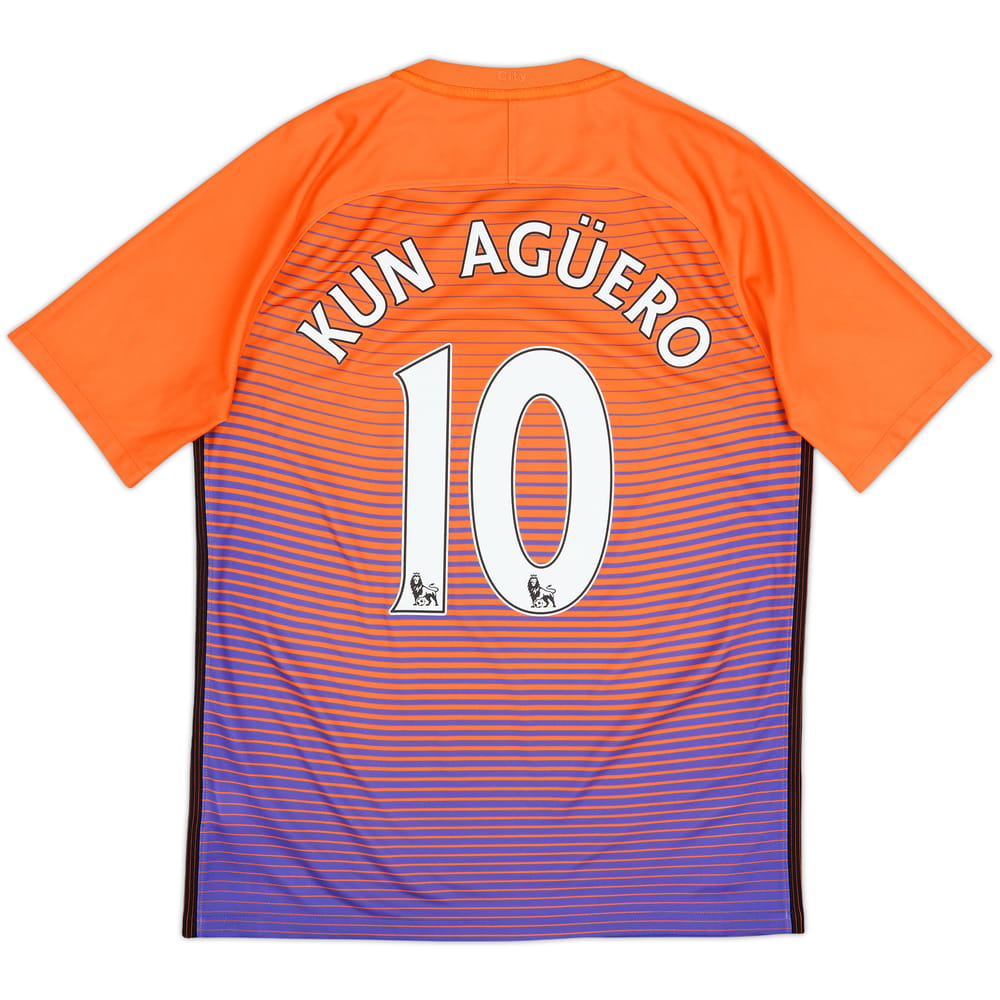 2016-17 Manchester City Third Shirt Kun Aguero #10 - 5/10 - (M)
