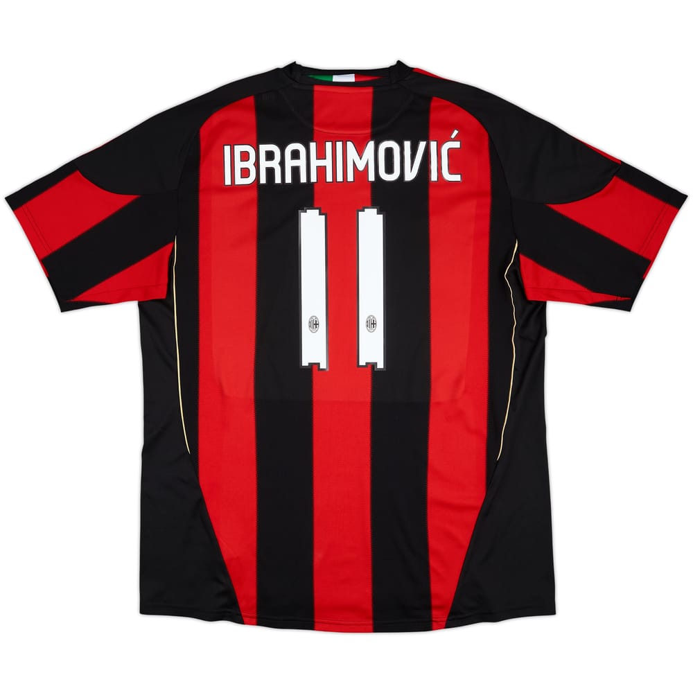 2010-11 AC Milan Home Shirt Ibrahimovic #11 - 9/10 - (XXL)