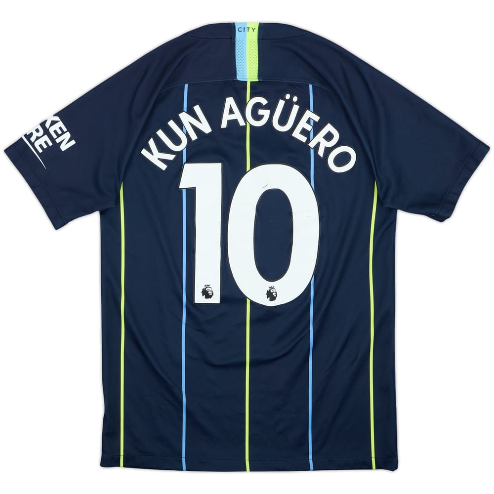 2018-19 Manchester City Away Shirt Kun Aguero #10 - 6/10 - (S)