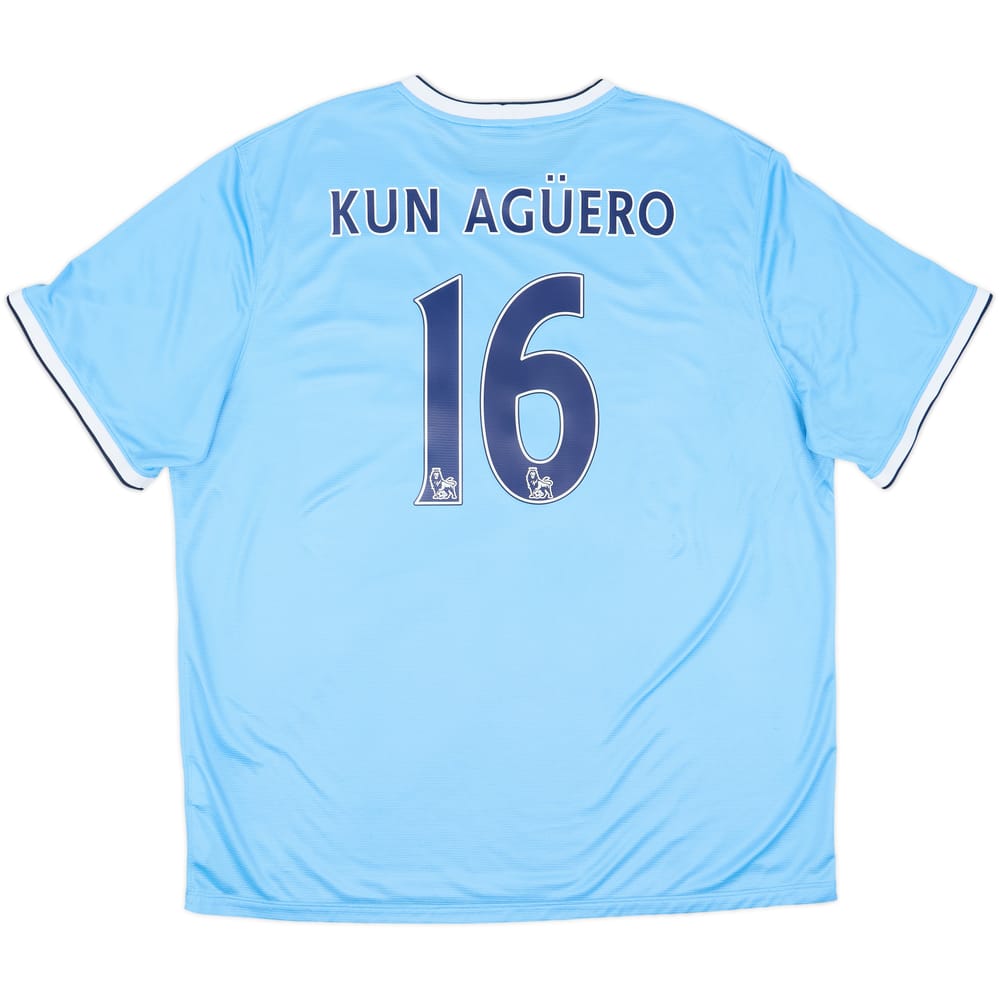 2013-14 Manchester City Home Shirt Kun Aguero #16 - 8/10 - (3XL)