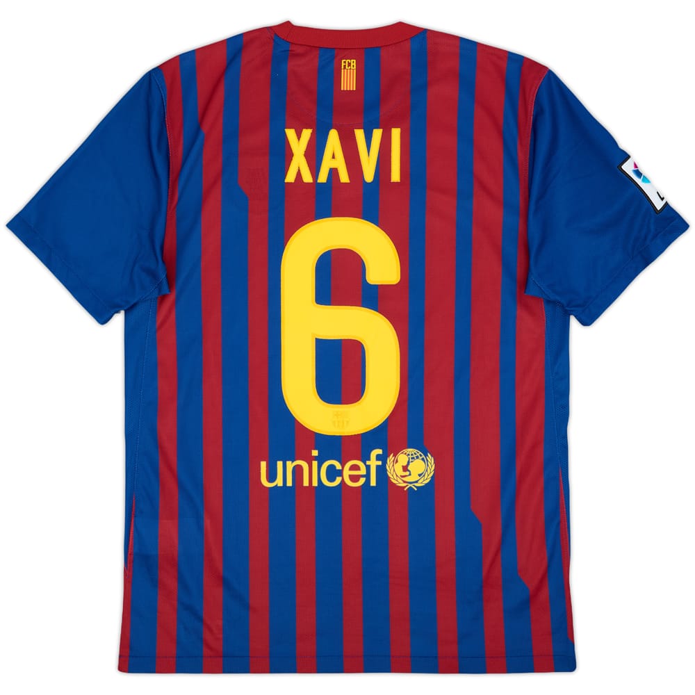 2011-12 Barcelona Home Shirt Xavi #6 - 7/10 - (M)