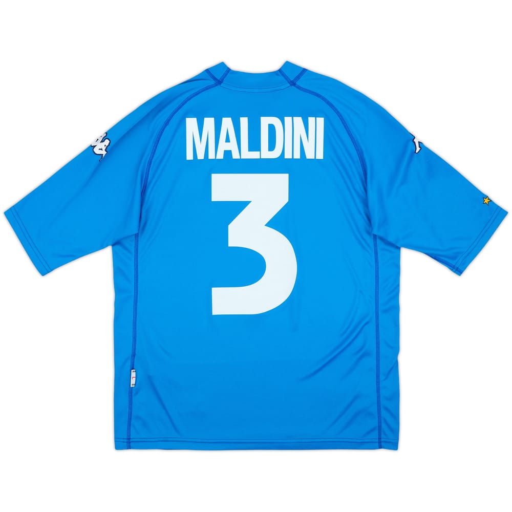 2000-01 Italy Home Shirt Maldini #3 - 7/10 - (L)