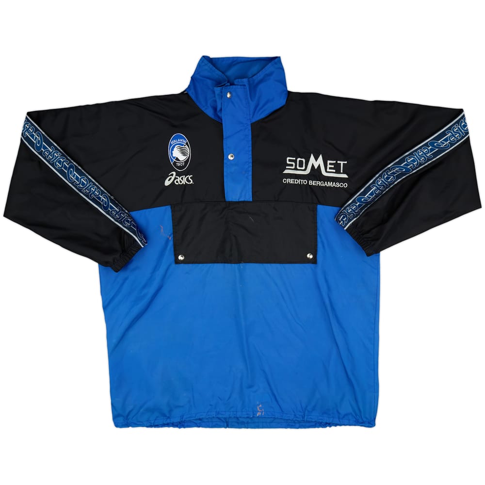 1996-98 Atalanta Asics Hooded 1/4 Zip Rain Jacket - 6/10 - (XL)