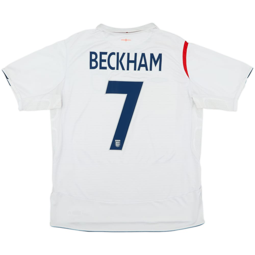 2005-07 England Home Shirt Beckham #7 - 5/10 - (XL)