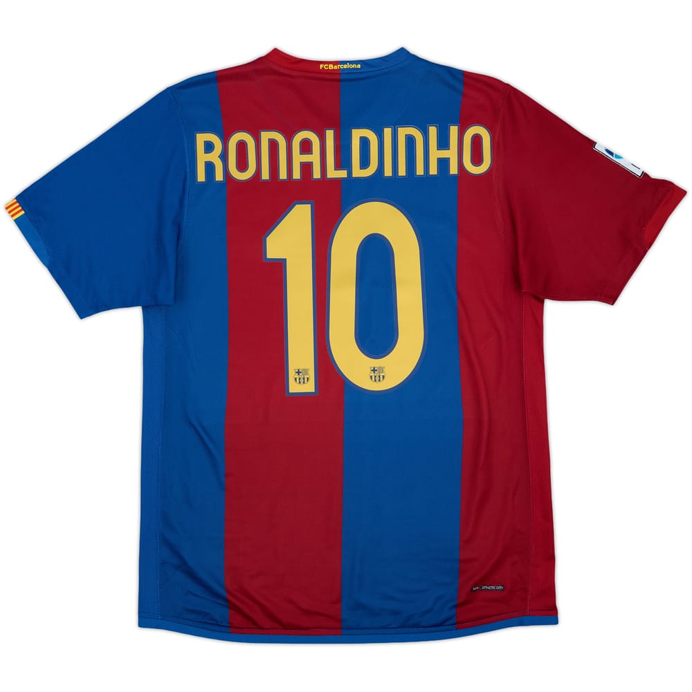 2006-07 Barcelona Home Shirt Ronaldinho #10 - 8/10 - (M)