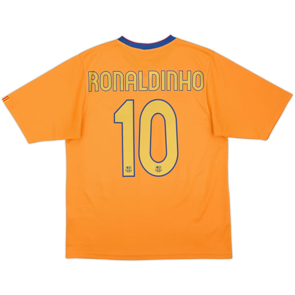 2006-08 Barcelona Basic Away Shirt Ronaldinho #10 - 9/10 - (M)