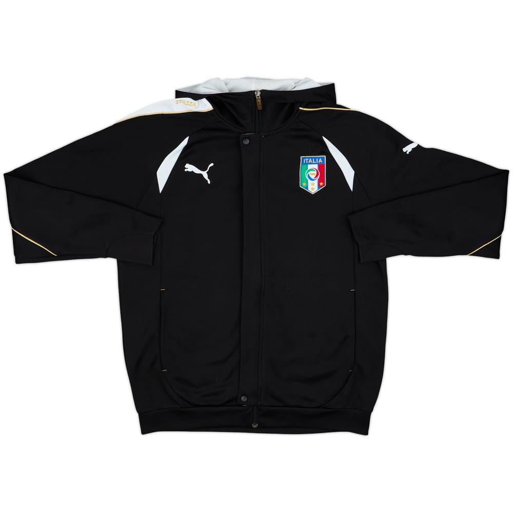 Chamarra de pista con capucha de Italia Puma 2010-12 - 8/10 - (M)