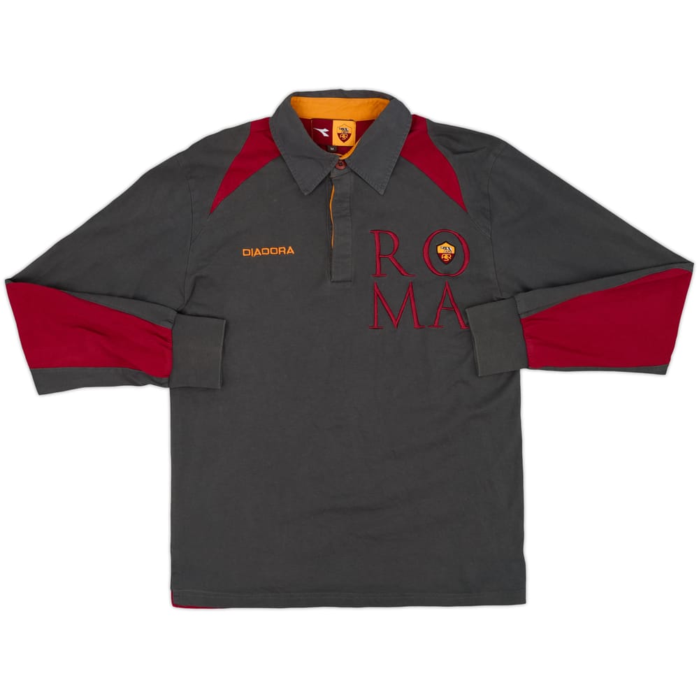 2003-04 Roma Diadora Polo L/S Shirt - 6/10 - (M)