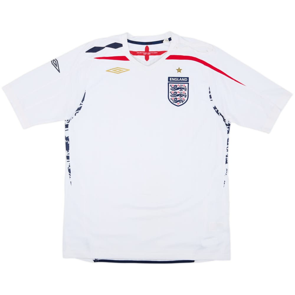 2007-09 England Home Shirt - 4/10 - (L)