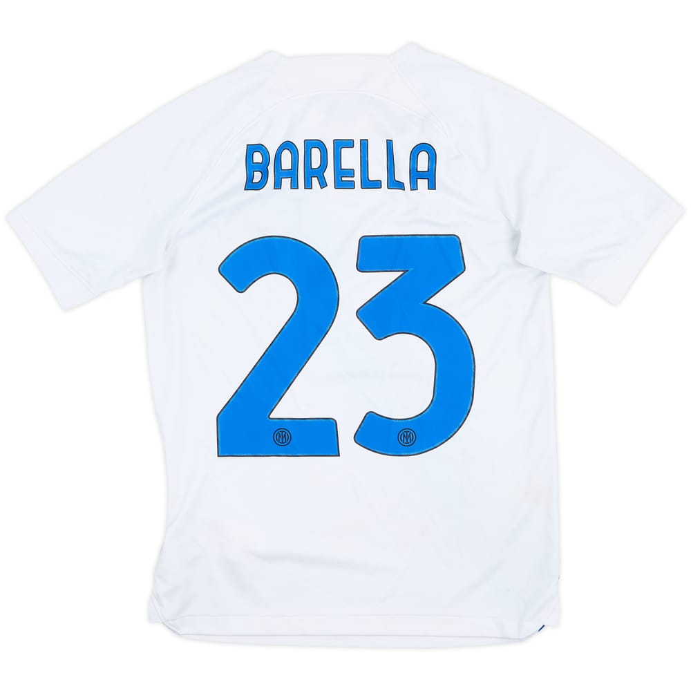 2023-24 Inter Milan Away Shirt Barella #23 - 6/10 - (XL.Boys)