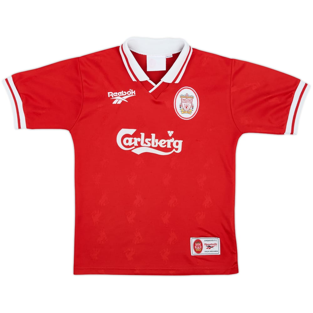 1996-98 Liverpool Home Shirt - 8/10 - (L.Boys)