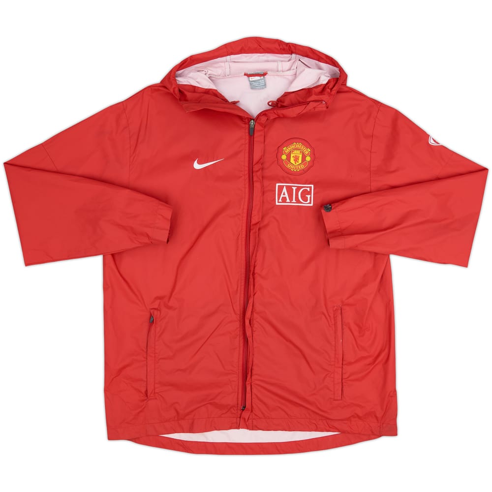 2009-10 Manchester United Nike Hooded Rain Jacket - 7/10 - (L)