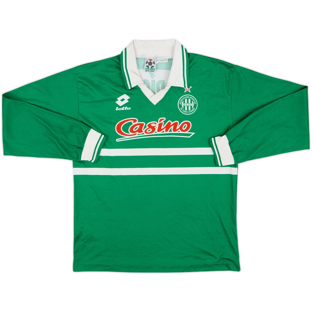 1995-97 Saint Etienne Home L/S Shirt - 9/10 - (L.Boys)