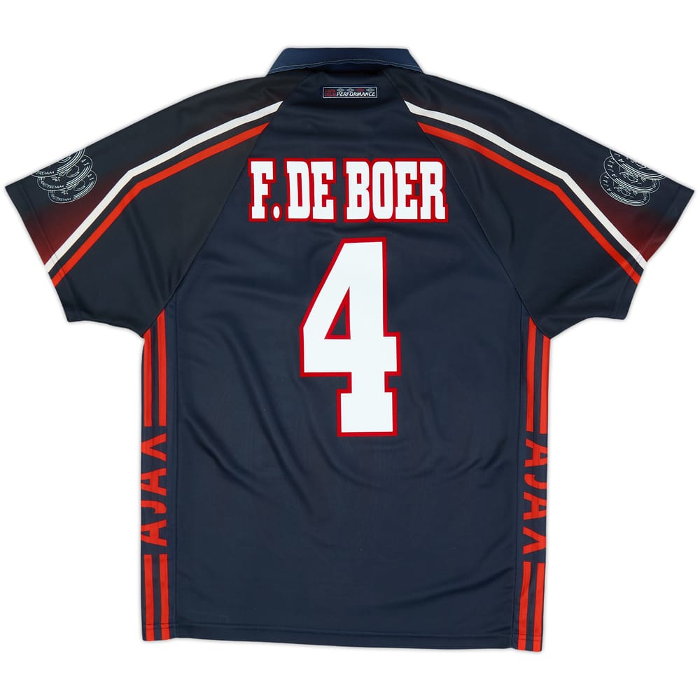 1997-98 Ajax Away Shirt F.De Boer #4 - 8/10 - (M)