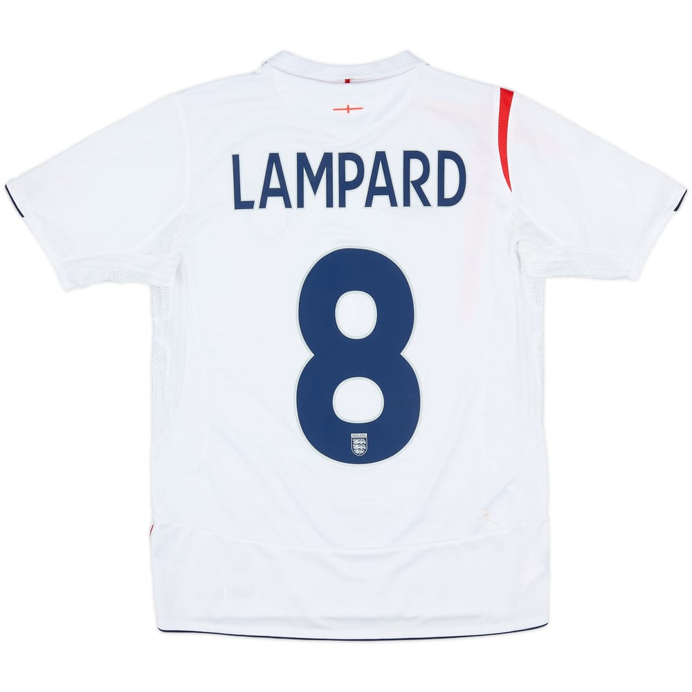 2005-07 England Home Shirt Lampard #8 - 6/10 - (XL.Boys)
