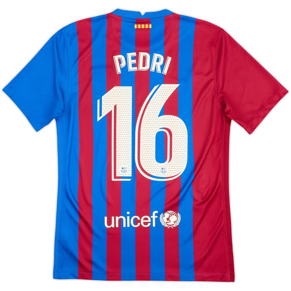 2021-22 Barcelona Home Shirt Pedri #16 - 10/10 - (S)