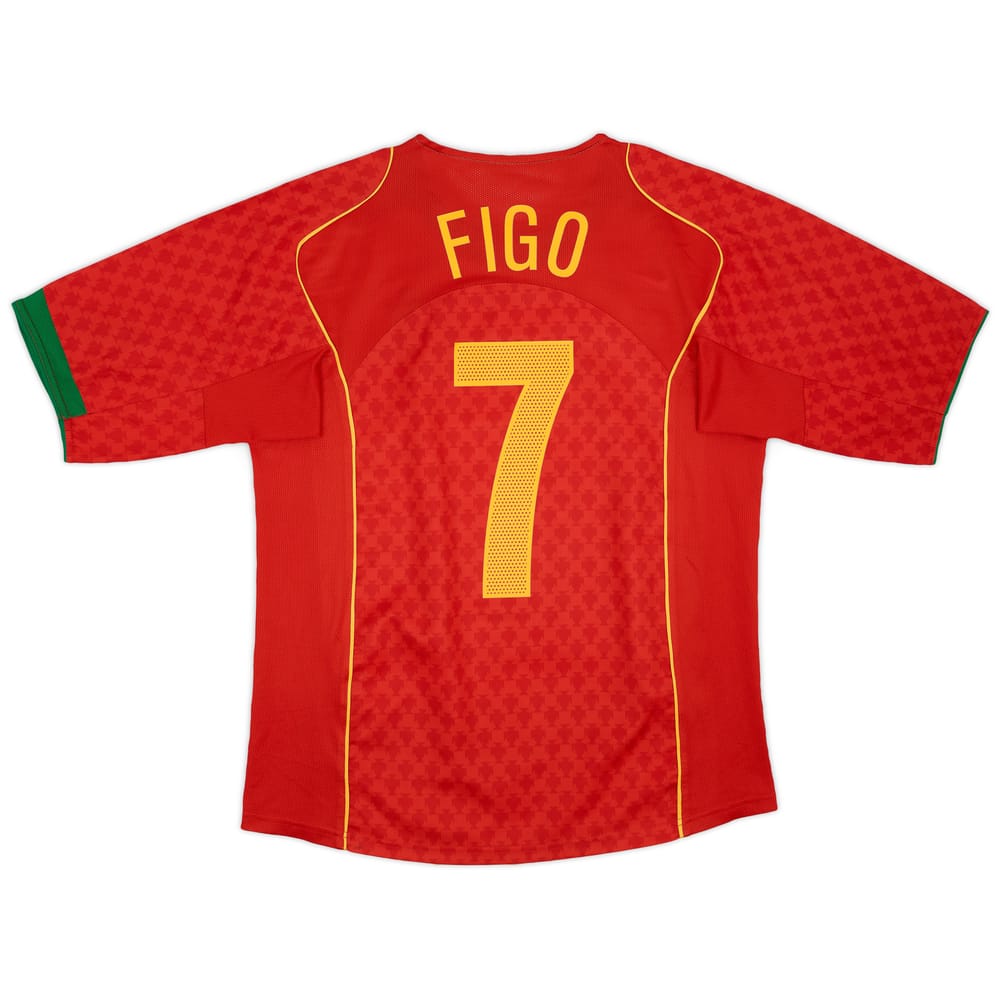 2004-06 Portugal Home Shirt Figo #7 - 8/10 - (M)