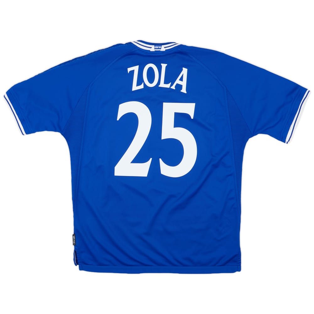 1999-01 Chelsea Home Shirt Zola #25 - 8/10 - (XL)