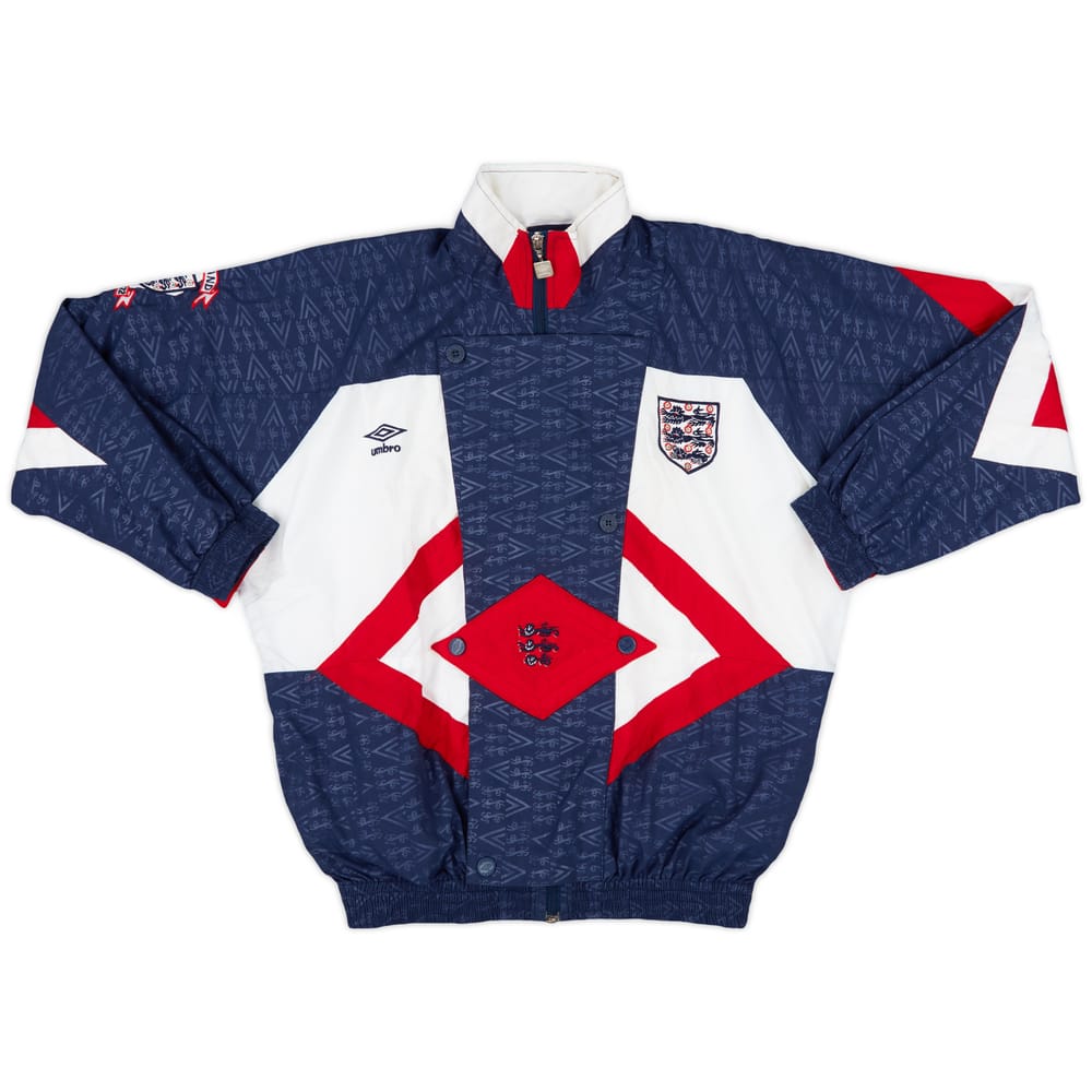 1990-92 England Umbro Track Jacket - 9/10 - (L.Boys)