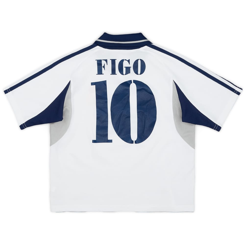 2000-01 Real Madrid Home Shirt Figo #10 - 7/10 - (M.Boys)