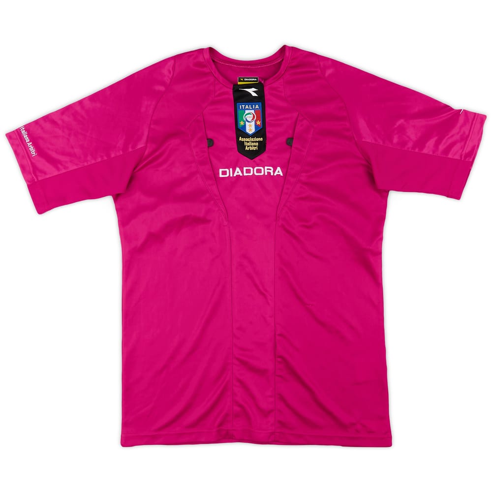 2009-10 ITALY FIGC Diadora Referee S/S Shirt - 8/10 - (S)