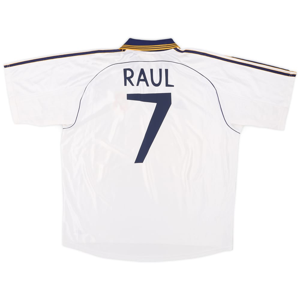 1998-00 Real Madrid Home Shirt Raul #7 - 6/10 - (XL)