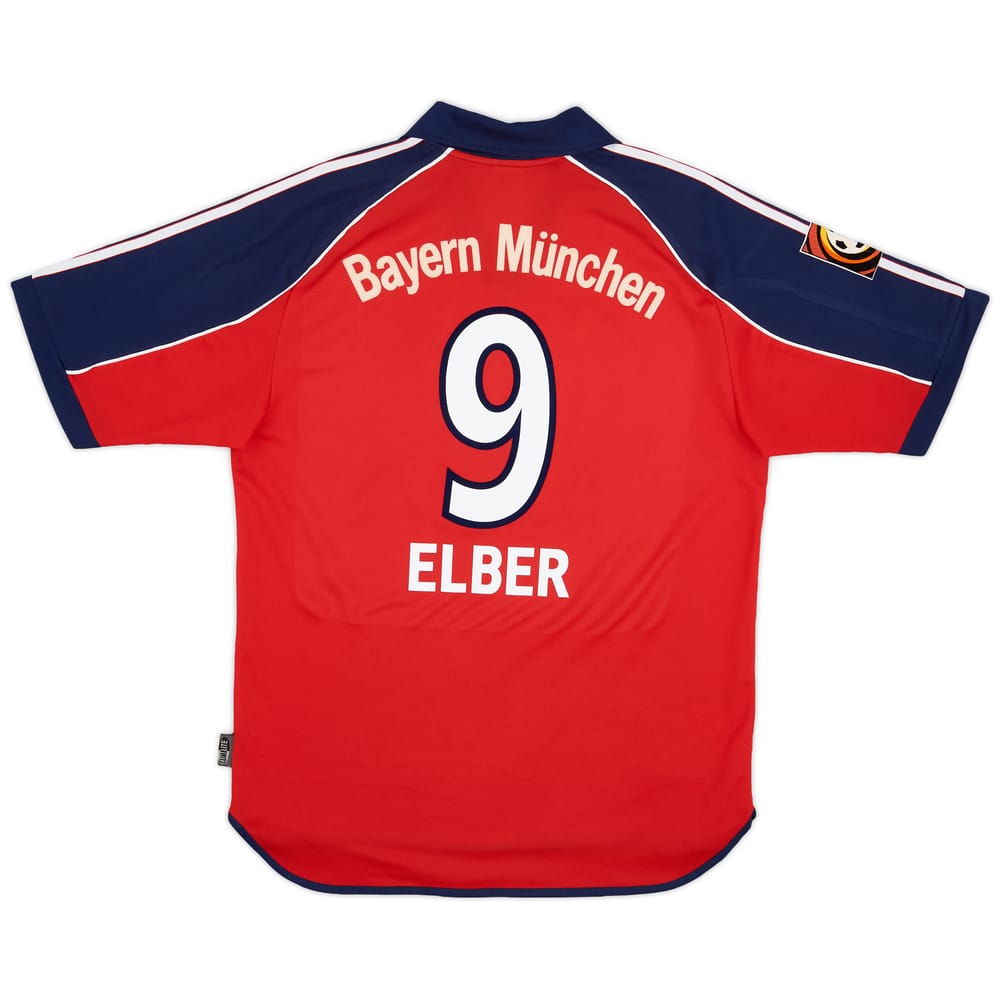 1999-01 Bayern Munich Home Shirt Elber #9 - 7/10 - (M)