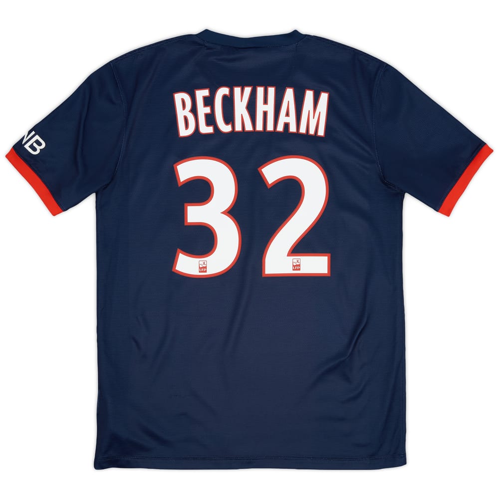 2013-14 Paris Saint-Germain Home Shirt Beckham #32 - 8/10 - (M)