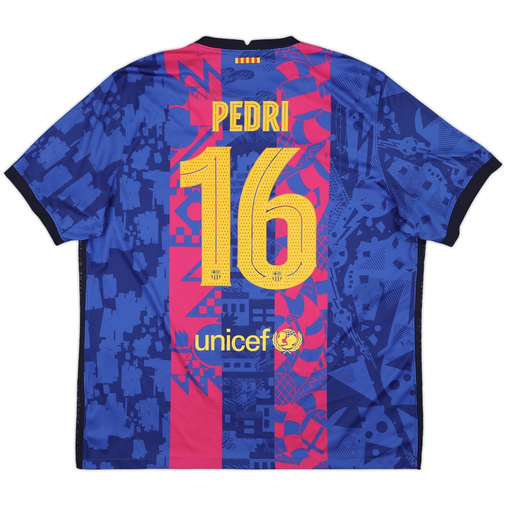 2021-22 Barcelona Third Shirt Pedri #16 - 8/10 - (XXL)