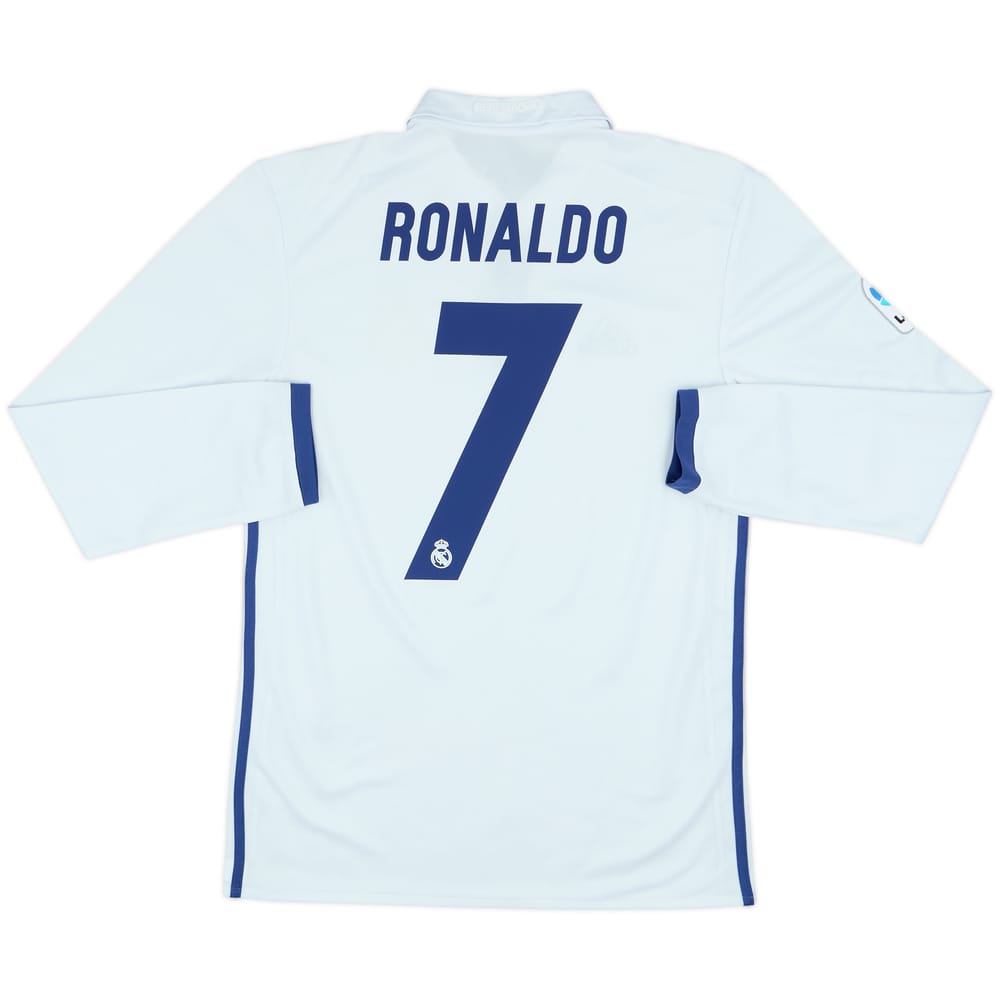 2016-17 Real Madrid Home L/S Shirt Ronaldo #7 - 6/10 - (S)