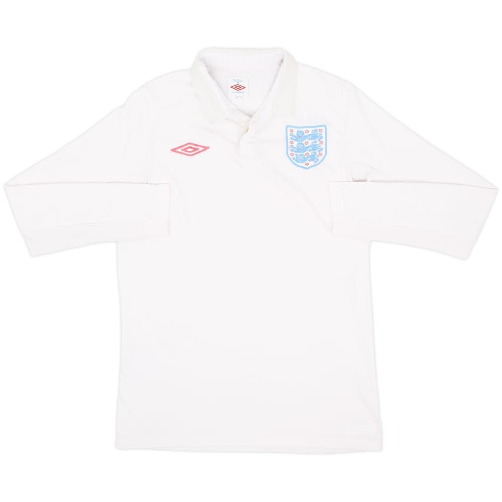 2009-10 England Home L/S Shirt - 5/10 - (S)