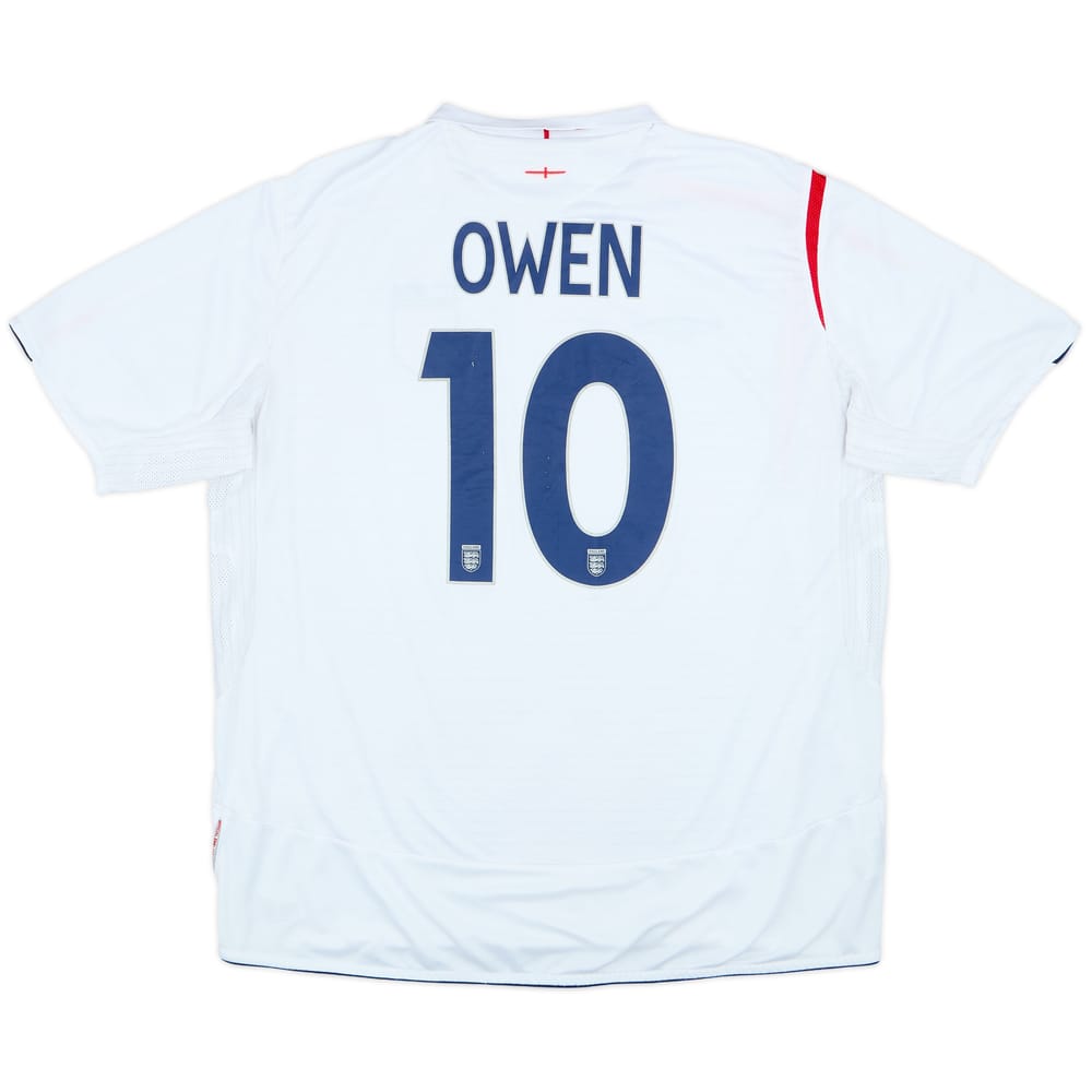 Camiseta de local de England 2005-07 Owen #10 - 6/10 - (XXL)
